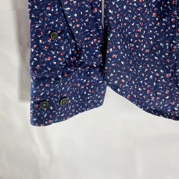 BANANA REPUBLIC Men's Blue Daisy Floral Soft Wash Slim-Fit Button-Up Shirt SZ M - Picture 10 of 13